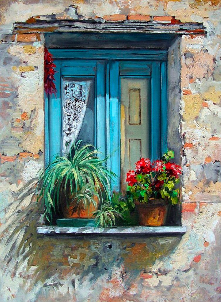 Ventana con Flores