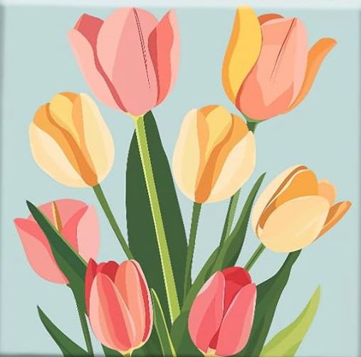 Tulipanes coloridos