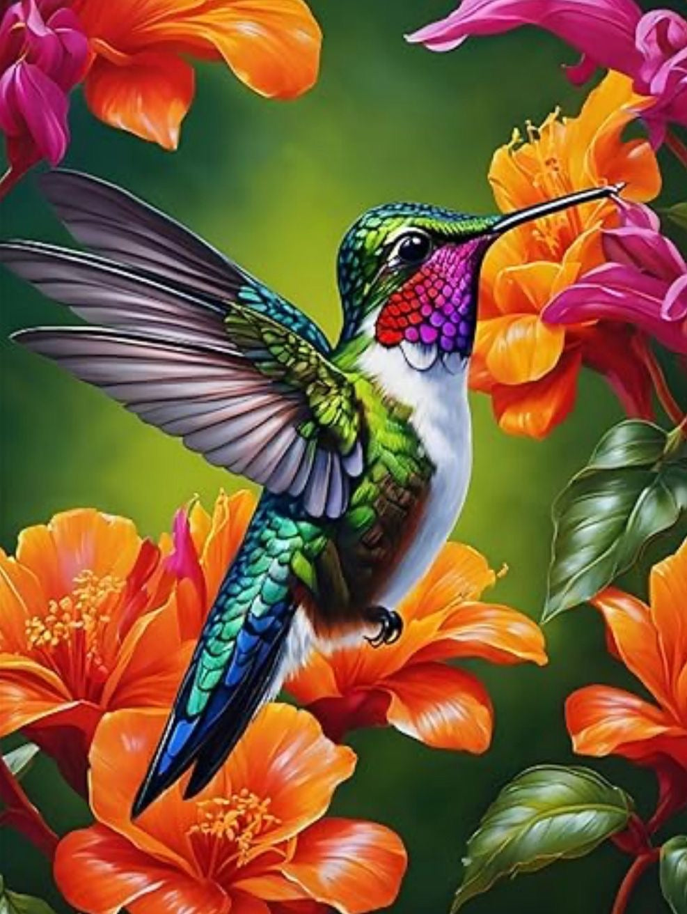 Colibrí colorido