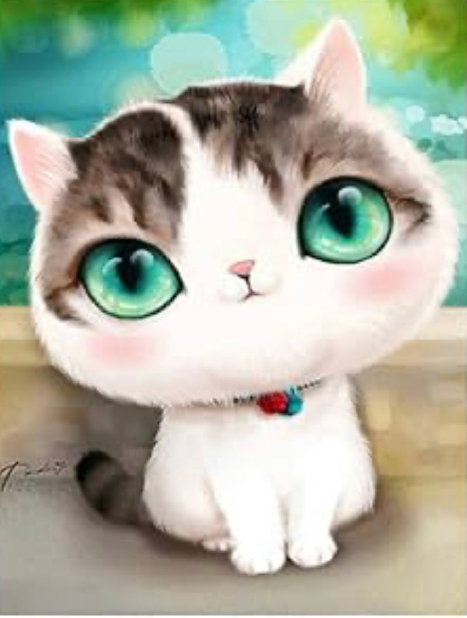 Gatito de ojos verdes