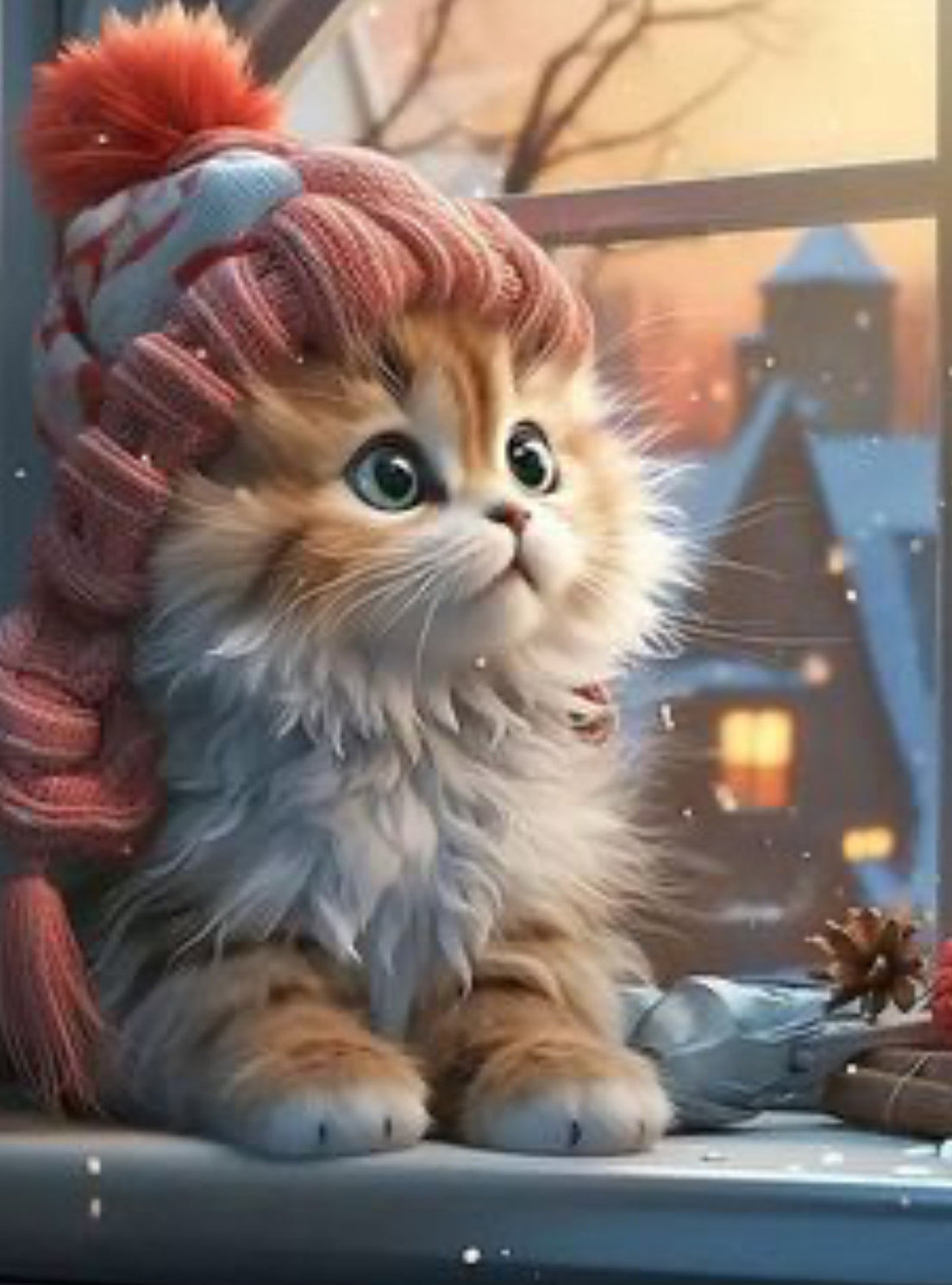 Gatito en Navidad