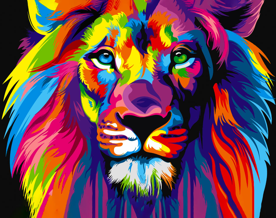 León de colores