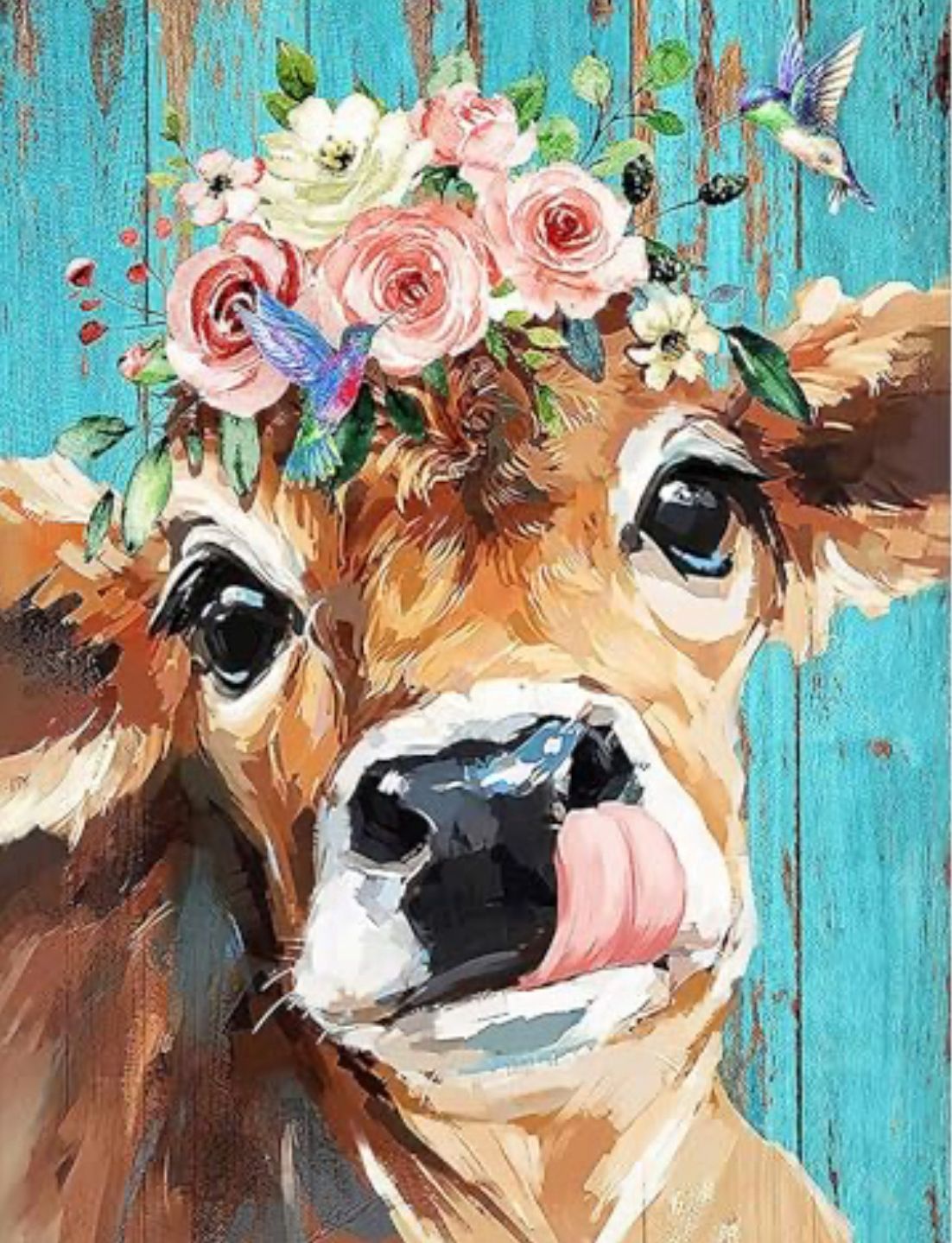 Vaca con Flores
