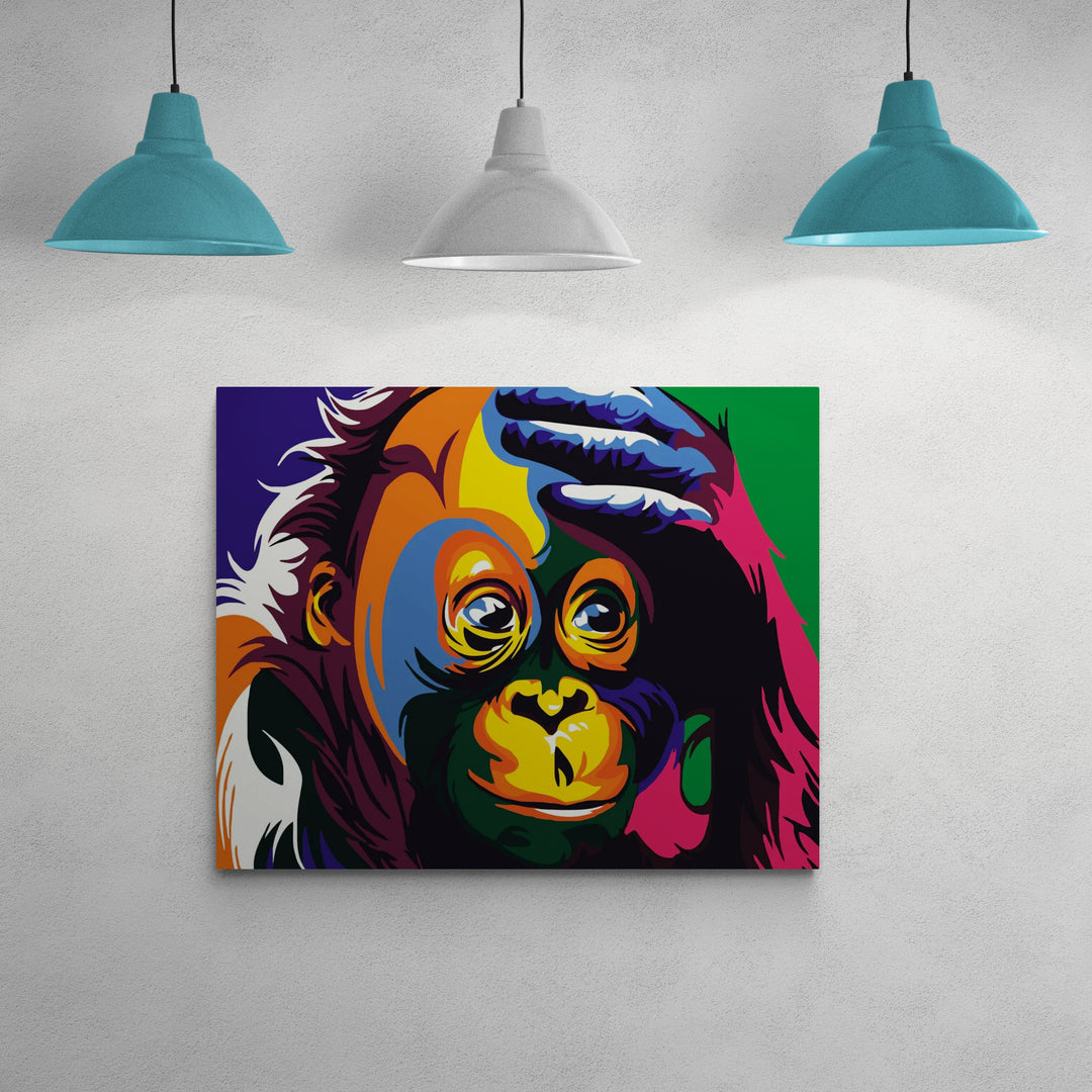 Monkey: pintura, arte, hobby, creatividad, pintar por números.