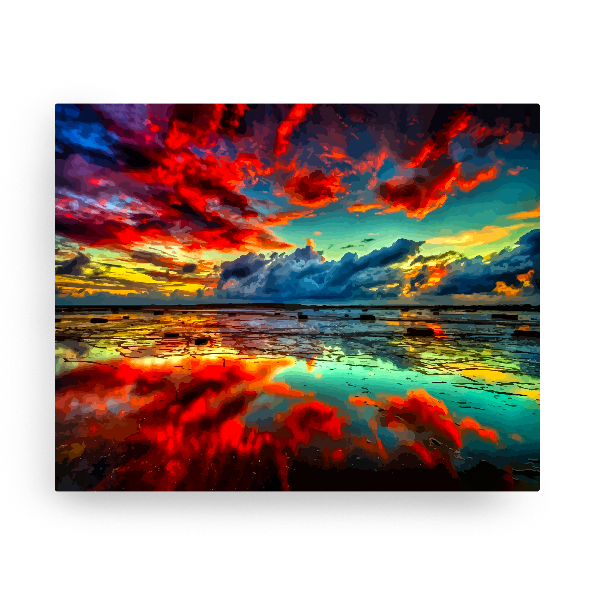 Atardecer mágico: pintura, arte, hobby, creatividad, pintar por números.