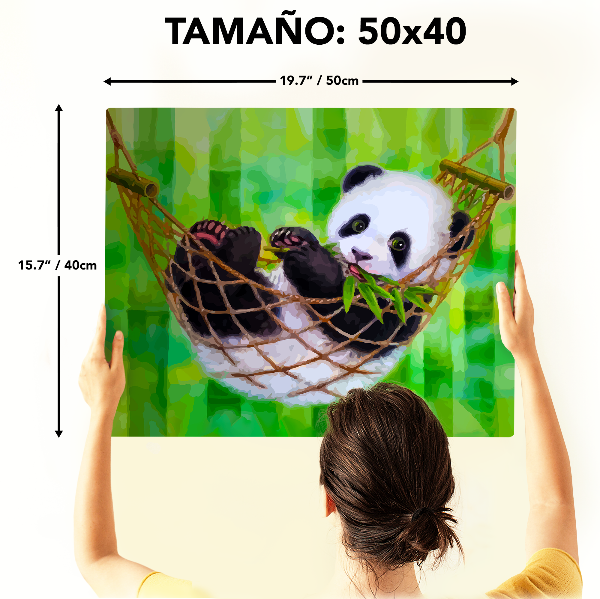 Oso panda: pintura, arte, hobby, creatividad, pintar por números.