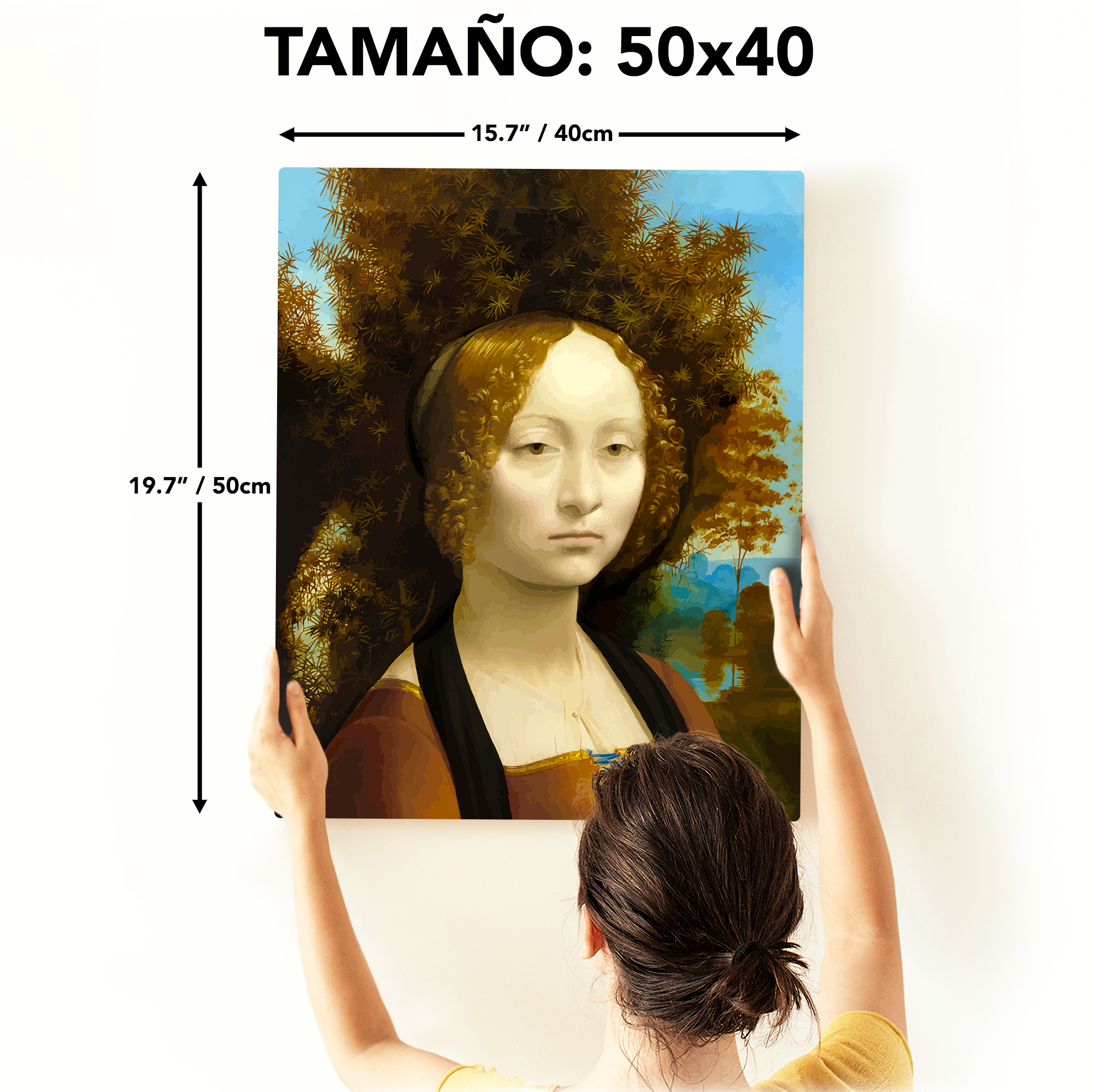 Retrato de Ginebra de Benci: pintura, arte, hobby, creatividad, pintar por números.